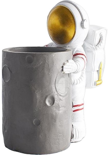 Reçine Astronot Heykelleri Kalem Tutucu Kalem Kupası (Yurt Dışından)