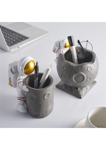 Reçine Astronot Heykelleri Kalem Tutucu Kalem Kupası (Yurt Dışından) modelleri