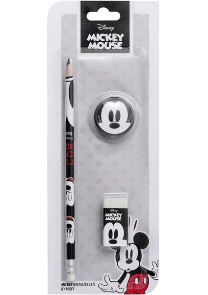 3 Parça Disney Mickey Mouse Lisanslı Süper Okul Kırtasiye Seti Hediye