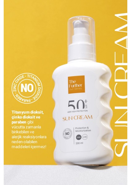 The Further Güneş Koruyucu Losyon Spf 50 Faktör Yetişkin + Çocuklar Için  200 ml + Plaj Çantası Hediye