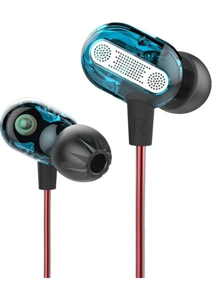 Kz Zse 3.5mm Pc Reçine Malzeme Tel Kontrol Kulaklık (Mavi) (Yurt Dışından)