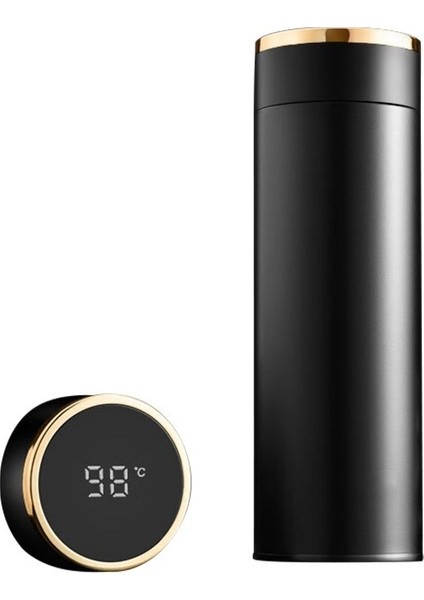 Paslanmaz Çelik Termos Bardak Düz Bardak Akıllı Sıcaklık Ölçüm Su Bardağı (Yurt Dışından)