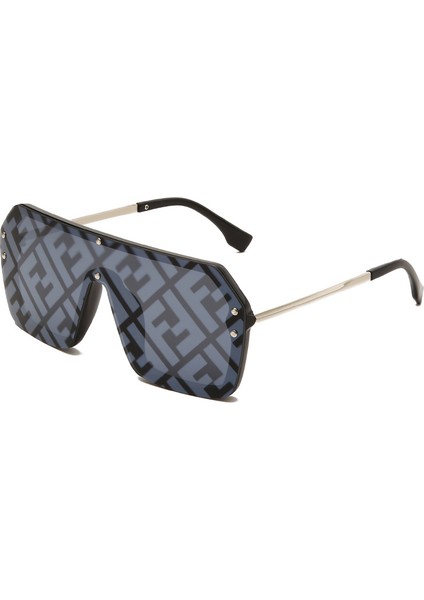 Dış Mekan UV400 Büyük Kare Çerçeve Güneş Gözlüğü (Yurt Dışından)