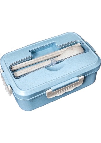 Çatal Bıçak Setli Taze Tutma Bento Kutusu Portatif Öğle Yemeği Kutusu (Yurt Dışından)