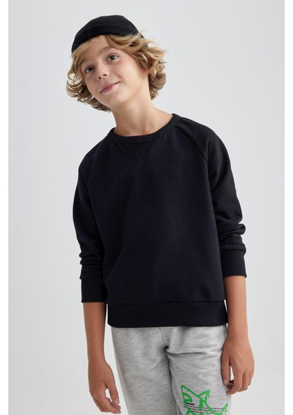 Erkek Çocuk Bisiklet Yaka Sweatshirt