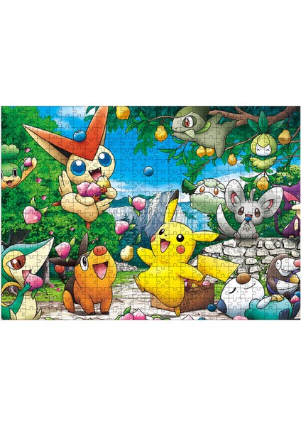 Ahşap Mdf Puzzle Yapboz Pokemon 500 Parça 50*70 cm