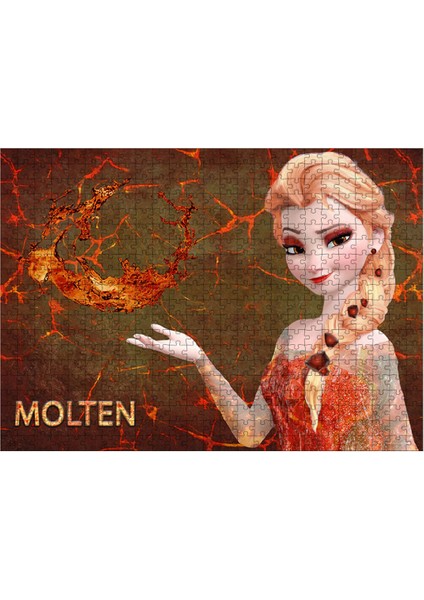 Ahşap Mdf Puzzle Yapboz Prenses Elsa 500 Parça 50*70 cm