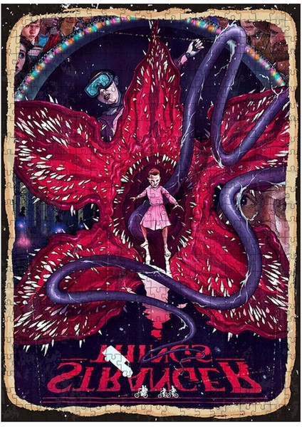 Ahşap Mdf Puzzle Yapboz Stranger Things 500 Parça 50*70 cm