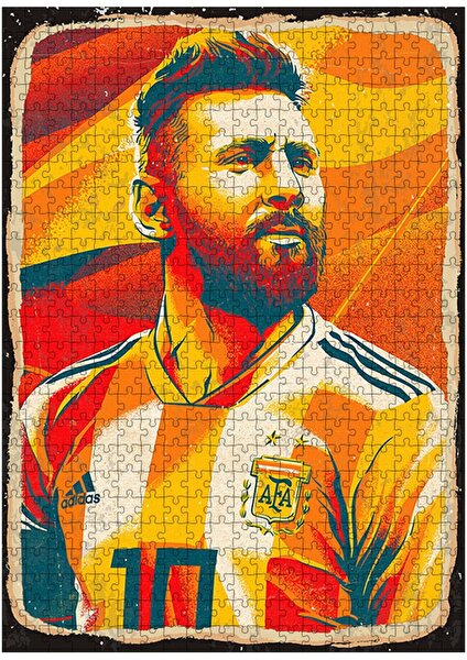 Ahşap Mdf Puzzle Yapboz Messi Milli Takım 500 Parça 50*70 cm