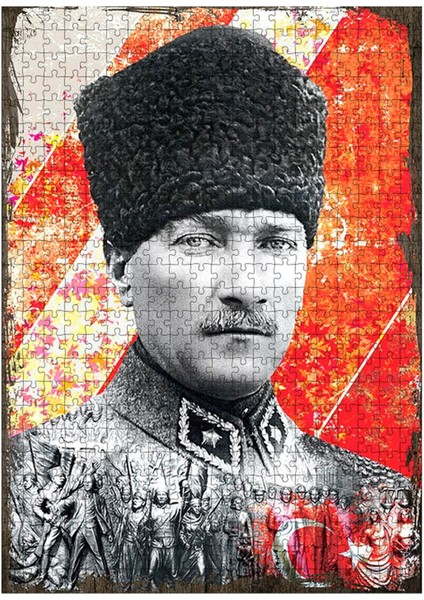 Ahşap Puzzel Mustafa Kemal Atatürk 500 Parça 50*70 cm