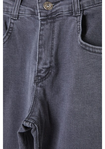 Koyu Gri Dar Paça Erkek Çocuk Jean Pantolon 16222 modelleri