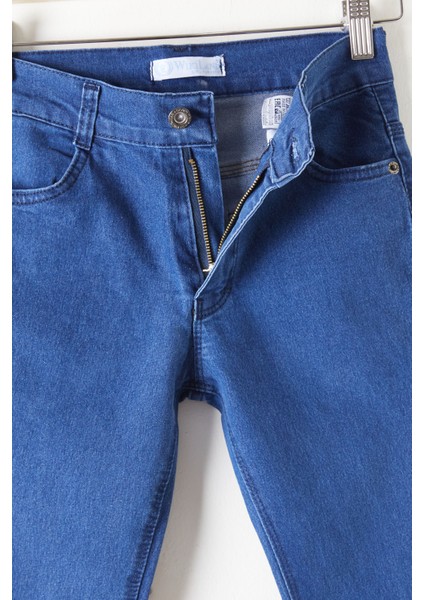 Lacivert Yırtmaçlı Ispanyol Paça Kız Çocuk Jean Pantolon 16210 fiyatları