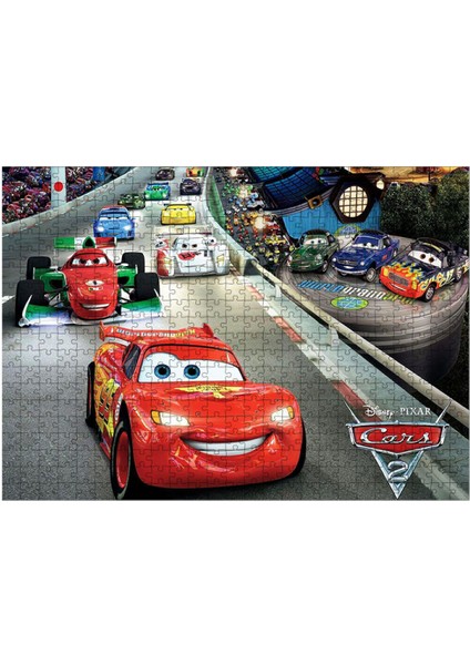 Ahşap Mdf Puzzle Yapboz Şimşek Mcqueen 500 Parça 50*70 cm