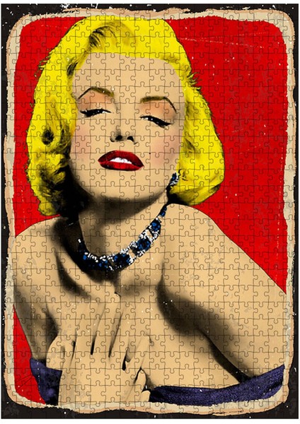 Ahşap Mdf Puzzle Yapboz Marilyn Monroe Pozu 500 Parça 50*70 cm