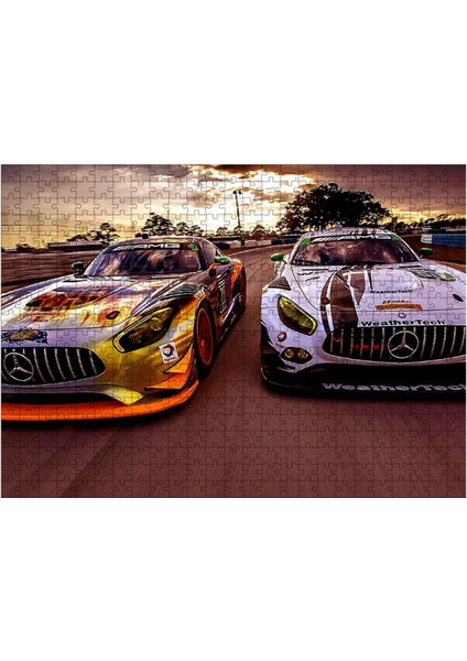 Ahşap Mdf Puzzle Yapboz Mecedes Gt Amg 500 Parça 50*70 cm