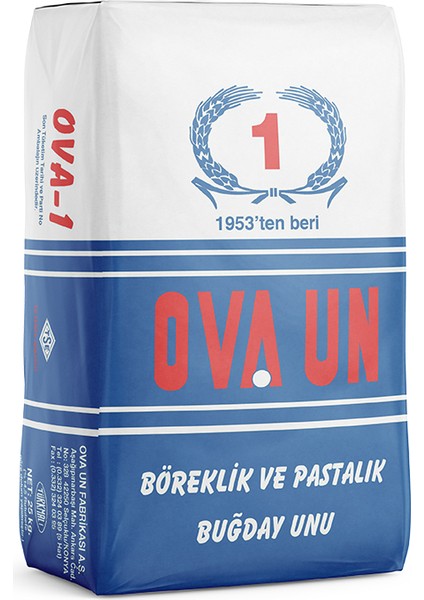 Ova 1 Böreklik ve Pastalık Buğday Unu (10 Kg)