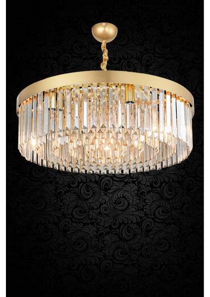 Avizemoda Desina 60'lık Kristal Taşlı Lüks Avize - (Sarı-Yaldız) PY-300-60 modelleri