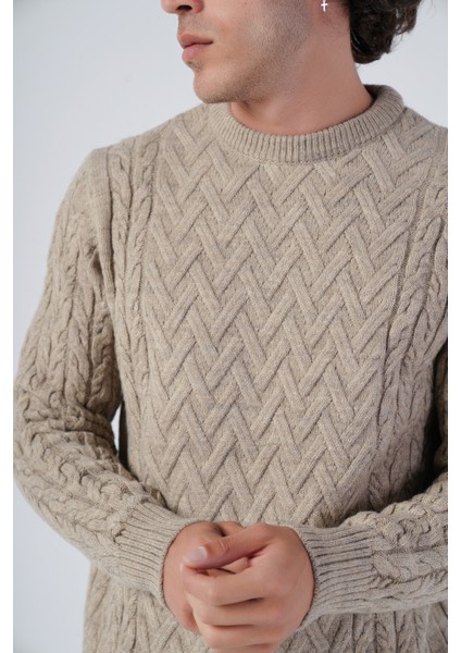 Erkek Yürütme Saç Sepet Örgü Bisiklet Yaka Triko Yün Kazak TRIST-5309 indirimleri