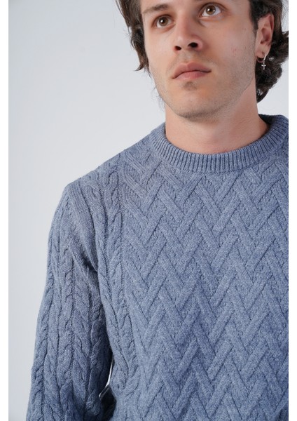 Erkek Yürütme Saç Sepet Örgü Bisiklet Yaka Triko Yün Kazak TRIST-5309 fırsatları