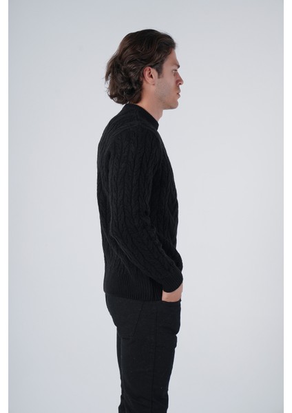 Erkek Yürütme Saç Sepet Örgü Bisiklet Yaka Triko Yün Kazak TRIST-5309 fiyatları