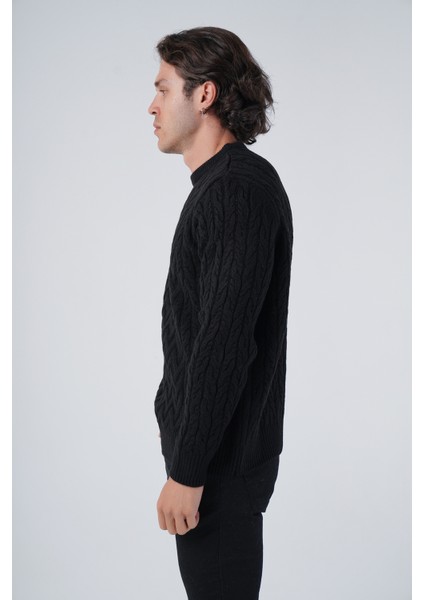 Erkek Yürütme Saç Sepet Örgü Bisiklet Yaka Triko Yün Kazak TRIST-5309 fırsatları