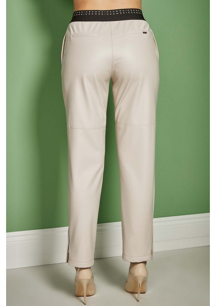 Düz Paça Vizon Deri Pantolon indirimleri