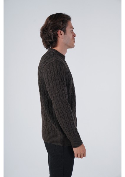 Erkek Yürütme Saç Sepet Örgü Bisiklet Yaka Triko Yün Kazak TRIST-5309 fiyatları