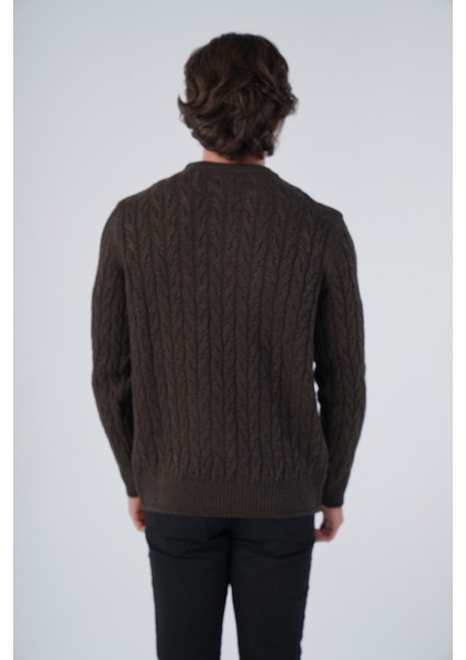 Erkek Yürütme Saç Sepet Örgü Bisiklet Yaka Triko Yün Kazak TRIST-5309 modelleri