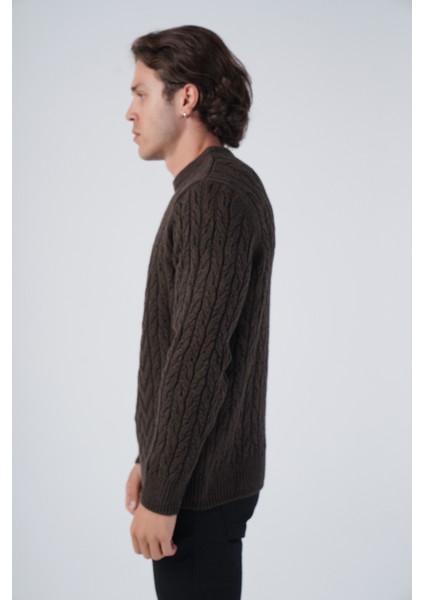 Erkek Yürütme Saç Sepet Örgü Bisiklet Yaka Triko Yün Kazak TRIST-5309 fırsatları