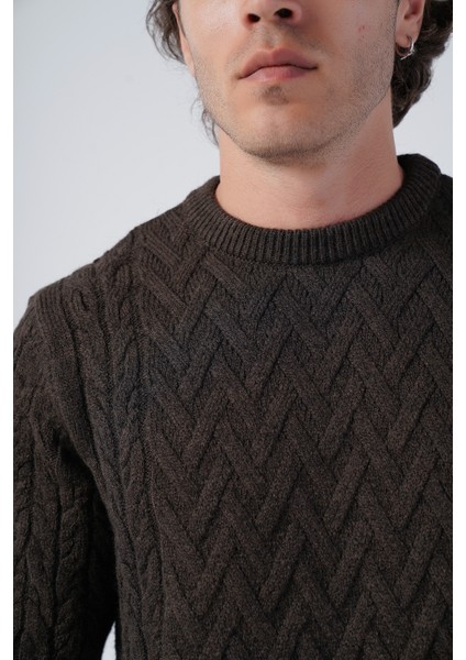 Erkek Yürütme Saç Sepet Örgü Bisiklet Yaka Triko Yün Kazak TRIST-5309 indirimleri