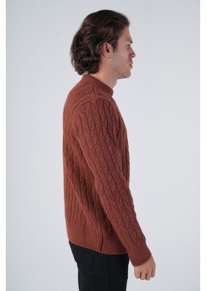 Erkek Yürütme Saç Sepet Örgü Bisiklet Yaka Triko Yün Kazak TRIST-5309 fiyatları