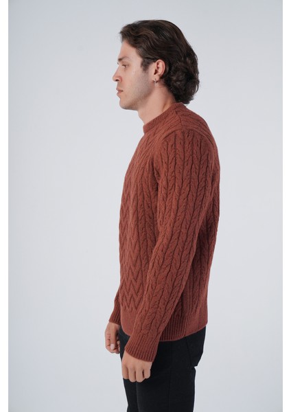 Erkek Yürütme Saç Sepet Örgü Bisiklet Yaka Triko Yün Kazak TRIST-5309 fırsatları