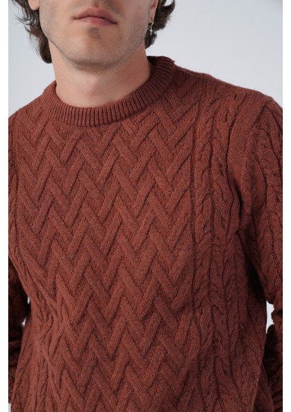 Erkek Yürütme Saç Sepet Örgü Bisiklet Yaka Triko Yün Kazak TRIST-5309 indirimleri