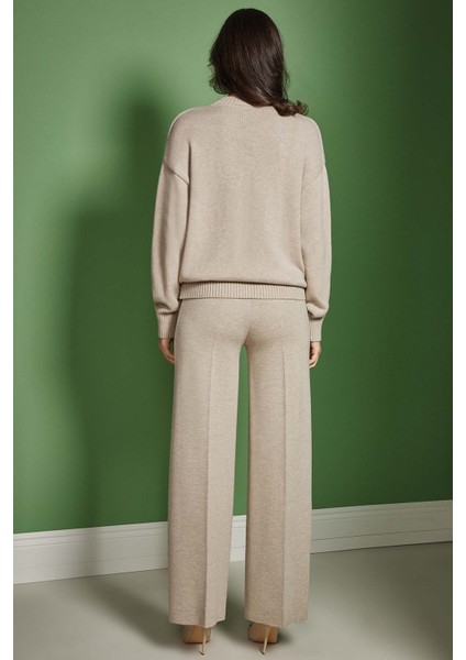 Geniş Paça Vizon Triko Pantolon fiyatları