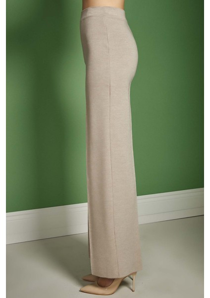 Geniş Paça Vizon Triko Pantolon indirimleri