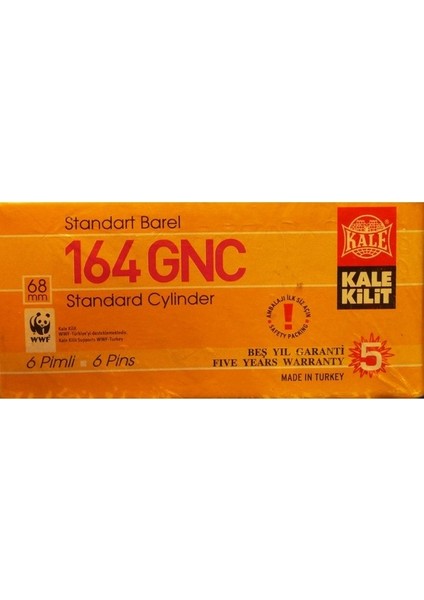 Kale Kilit Kale 164 Gnc Sarı Barel 68 mm 3 Anahtarlı