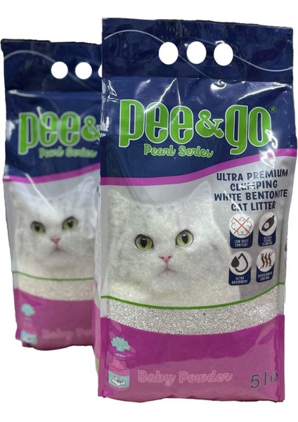 Kedi Kumu 5 lt Pudra Kokulu x 2 Adet