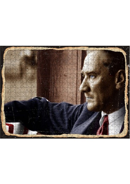 Ahşap Mdf Puzzle Yapboz Mustafa Kemal Atatürk 500 Parça 50*70 cm