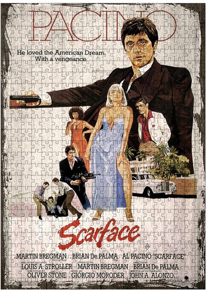 Ahşap Puzzel Al Pacino Scarface Afiş 500 Parça 50*70 cm