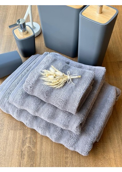 Fine Cotton Gri Havlu Seti 3'lü fiyatları