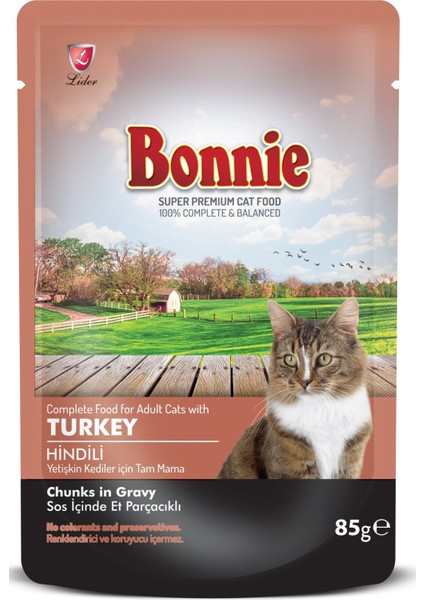 Ördekli & Hindili Pouch Yetişkin Kedi Maması 22 Adet