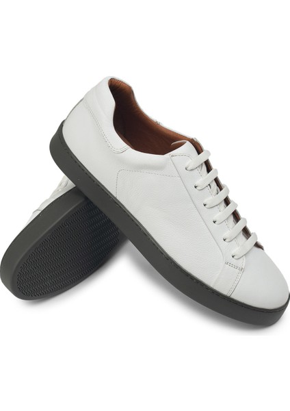 Deri Beyaz Erkek Sneaker Ayakkabı - 01829MBYZC13 modelleri