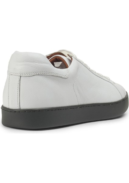 Deri Beyaz Erkek Sneaker Ayakkabı - 01829MBYZC13 fırsatları