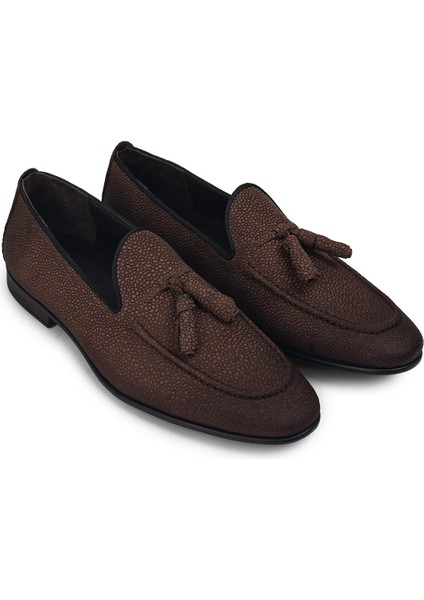 Deri Kahverengi Erkek Loafer - 01701MKHVC78