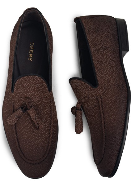 Deri Kahverengi Erkek Loafer - 01701MKHVC78