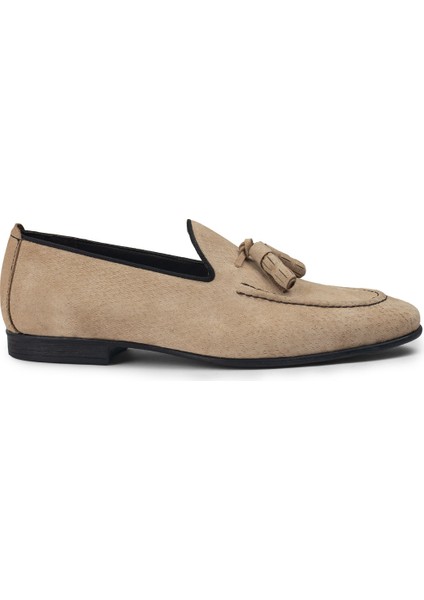 Nubuk Bej Erkek Loafer - 01702MBEJC02