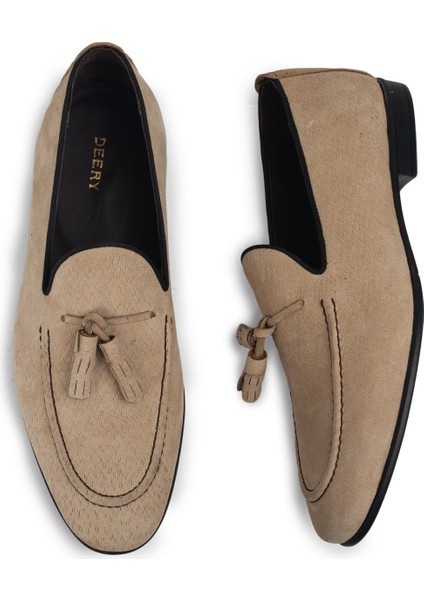 Nubuk Bej Erkek Loafer - 01702MBEJC02