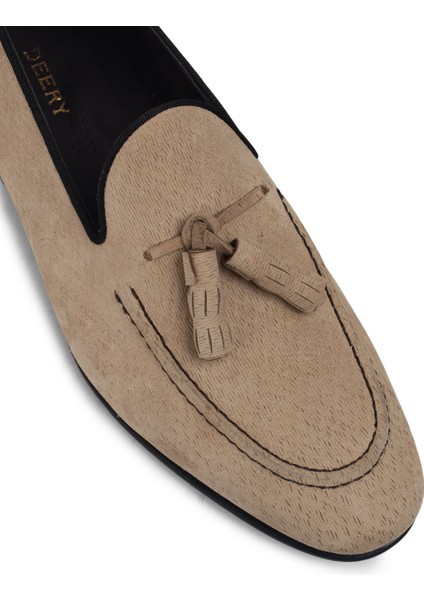 Nubuk Bej Erkek Loafer - 01702MBEJC02