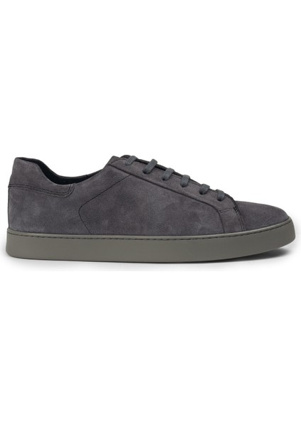 Süet Gri Erkek Sneaker Ayakkabı - 01829MGRIC02