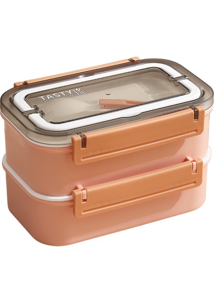 Vagonlife Bento 1600ML Lunchbox Yeni Koleksiyon 2 Katlı 4 Bölmeli Çelik Sefer Tası Yemek Kutusu